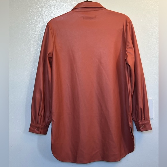 ThreadBare Faux Leather Button-Down shirt - Picture 6 of 10